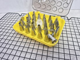 Set 26 picos caja acrilica tapa bisagra 